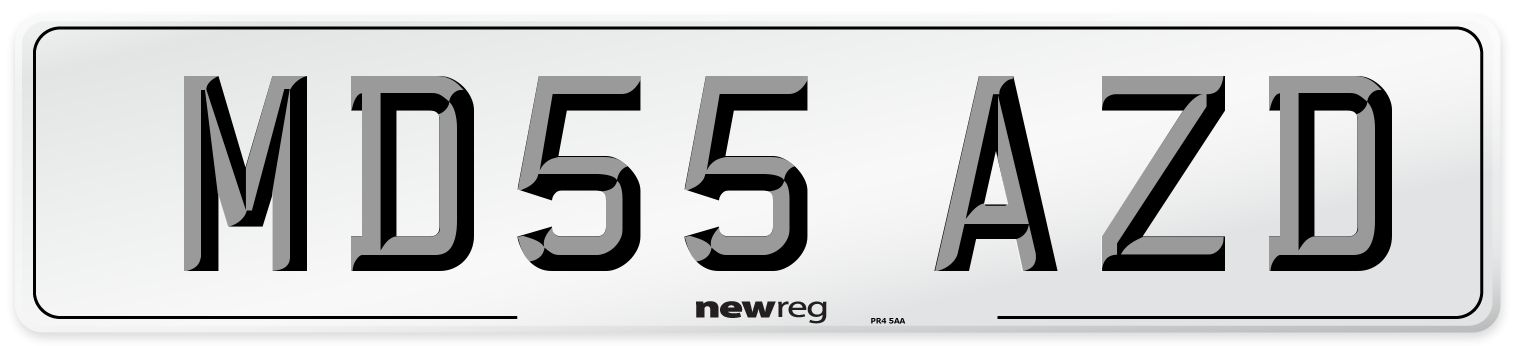 MD55 AZD Number Plate from New Reg